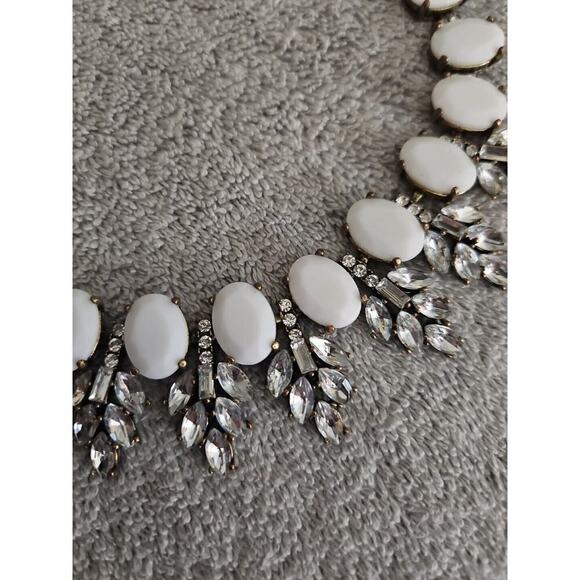 Women's Crystal Pendant Statement Bib Necklace - Picture 2 of 4